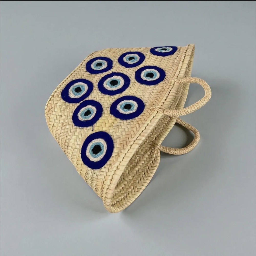 Handwoven Evil Eye Basket - Picture 3 of 3